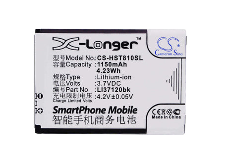3.7V, Li-ion, 1150mAh, SmartPhone battery fits Hisense, Li37120bk, Hs-t81, T81, 4.26Wh Mobile, SmartPhone Cameron Sino Technology Limited (Suspended)