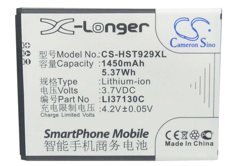 3.7V, Li-ion, 1450mAh, SmartPhone battery fits Hisense, Li37130c, E820, E912, 5.37Wh Mobile, SmartPhone Cameron Sino Technology Limited (Smartphone)