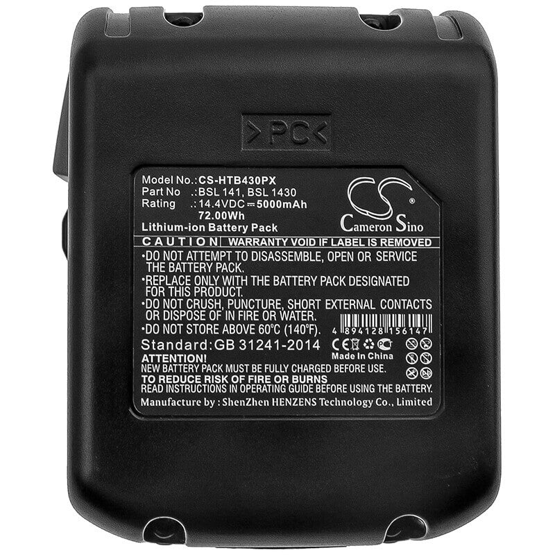 14.4V, Li-ion, 5000mAh, Power Tools battery fits Hitachi, 329083, 14dsl, C 14dsl, 72Wh Power Tools Cameron Sino Technology Limited (Power Tools)
