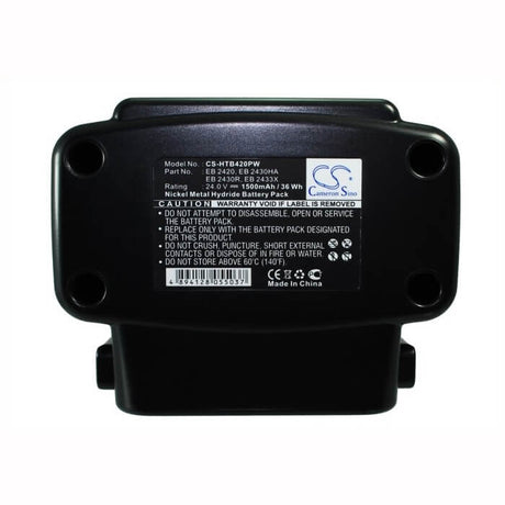 24.0V, Ni-MH, 1500mAh, Power Tools battery fits Hitachi, Eb 2420, C 7d, Cr 24dv, 36Wh Power Tools Cameron Sino Technology Limited (Suspended)