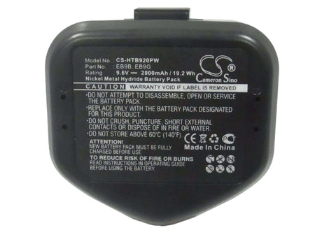 9.6V, Ni-MH, 2000mAh, Power Tools battery fits Hitachi, B3, Ck 12d, Ck 12dy, 19.2Wh Power Tools Cameron Sino Technology Limited (Power Tools)
