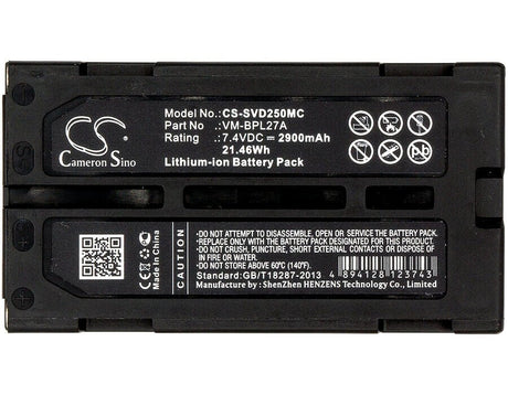 Camera Battery For Hitachi, Vm-645la, Vm-945la 7.4v, 2900mah - 21.46wh Camera Cameron Sino Technology Limited (Camera)
