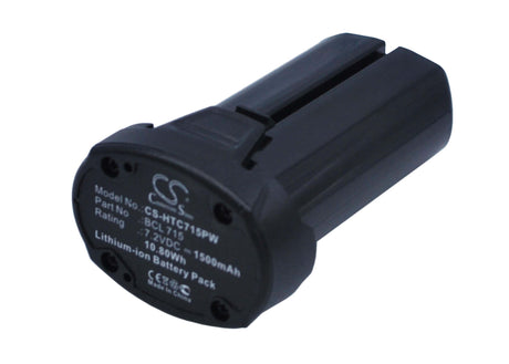 7.2V, Li-ion, 1500mAh, Power Tools battery fits Hitachi, Bcl 715, Wh7dl, 10.8Wh Power Tools Cameron Sino Technology Limited (Power Tools)