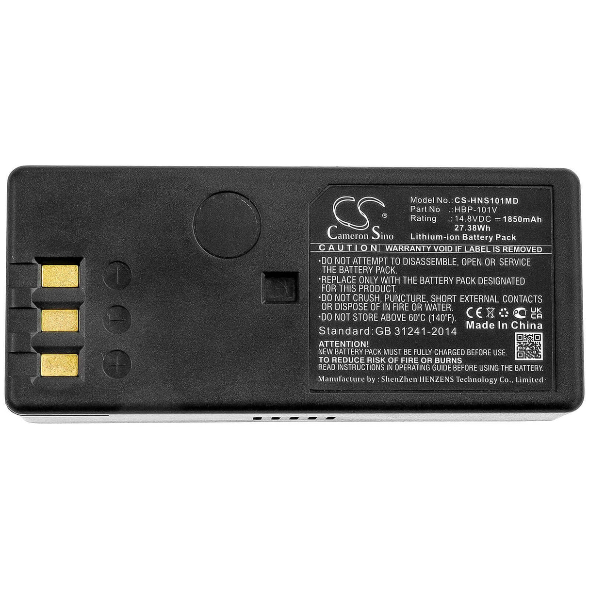 14.8V, Li-ion, 1850mAh, Medical battery fits Honda, Hbp-101v, Hs-101v, Hs-102v, 27.38Wh Medical Cameron Sino Technology Limited (Medical)