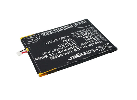 3.8V, Li-Polymer, 3300mAh, SmartPhone battery fits Honphone, W33, C900, W33, 12.54Wh Mobile, SmartPhone Cameron Sino Technology Limited (Suspended)