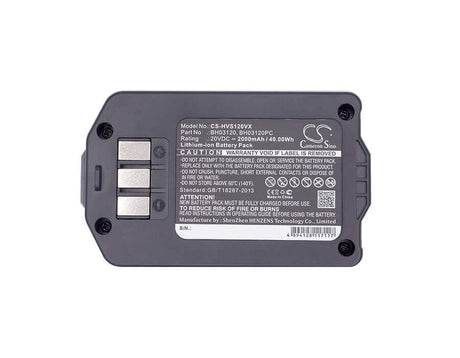 20V, Li-ion, 2000mAh, Vacuum battery fits Hoover, 7350204042, Air Cordless 20, Air Cordless 20 Volt Upright V, 40.00Wh Vacuum Cameron Sino Technology Limited