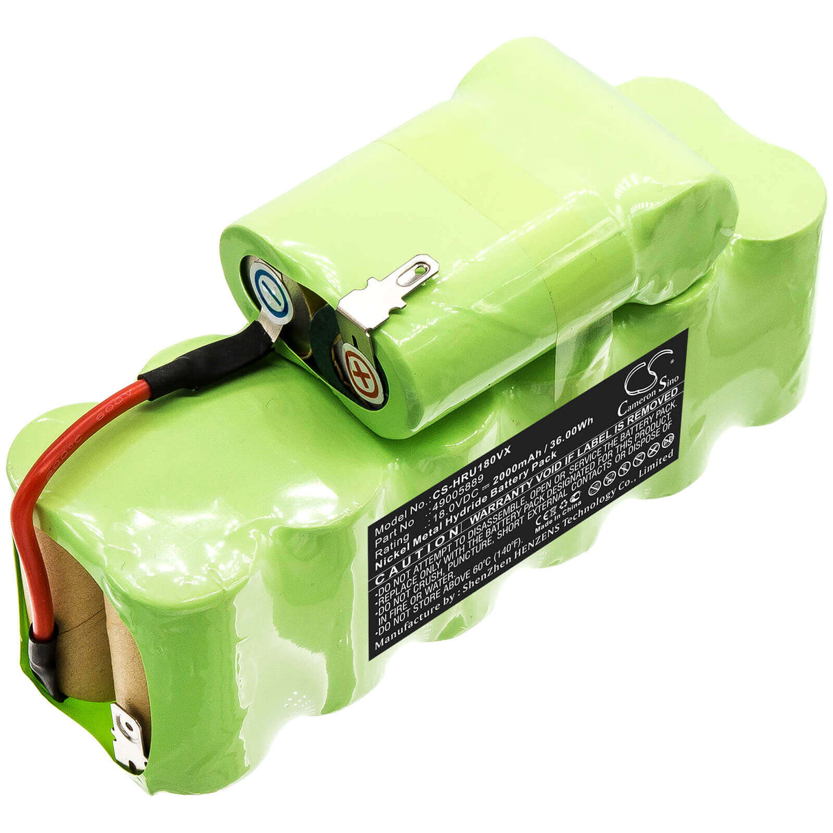 18.0V, Ni-MH, 2000mAh, Vacuum battery fits Hoover, 3111, Su180, Su180b8, 36.00Wh Vacuum Cameron Sino Technology Limited