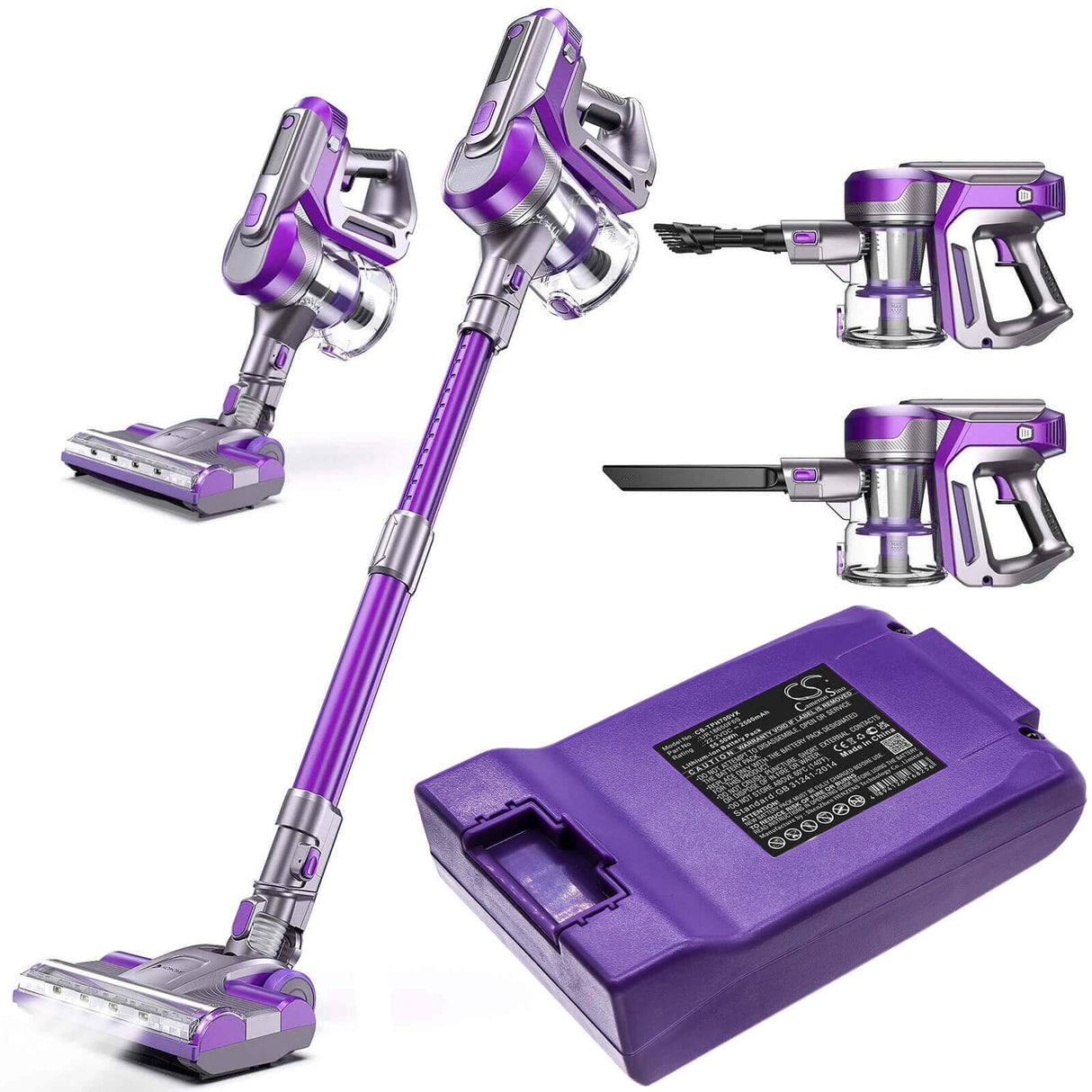 Vacuum Battery For Hosome, Tph07 22.2v, 2500mah - 55.50wh Vacuum Cameron Sino Technology Limited