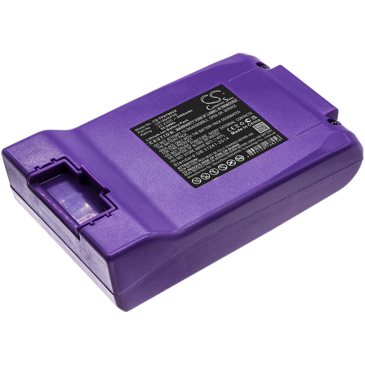 Vacuum Battery For Hosome, Tph07 22.2v, 2500mah - 55.50wh Vacuum Cameron Sino Technology Limited