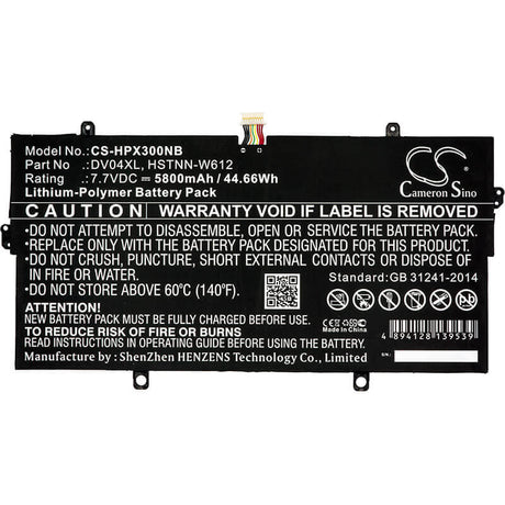 Battery For Hp, 1bh17ea, 1bh18ea, 1bq72lt 7.7v, 5800mah - 44.66wh Notebook, Laptop Cameron Sino Technology Limited   