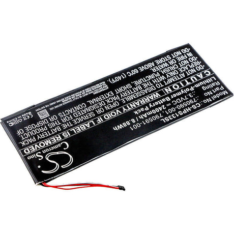 3.7V, Li-Polymer, 2400mAh, Tablet battery fits Hp, 790587-001, 7 Plus G2, 7 Plus G2 1331, 8.88Wh Tablet Cameron Sino Technology Limited