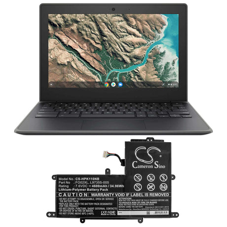 Battery For Hp, Chromebook 11a, Chromebook 11a-na 7.6v, 4600mah - 34.96wh Notebook, Laptop Cameron Sino Technology Limited   
