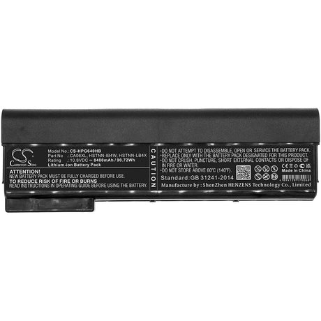 Notebook Battery For Hp, D9r52av, H5g74e, Probook 640 10.8v, 8400mah - 90.72wh Notebook, Laptop Cameron Sino Technology Limited
