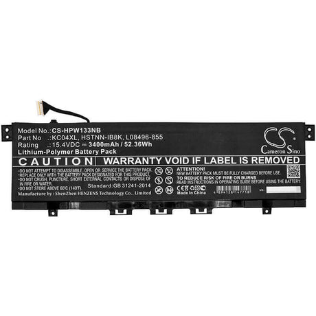 Notebook battery For Hp Envy X360 16-ac0003, Kc04xl, 15.4v, 3400mah - 52.36wh Notebook, Laptop Cameron Sino Technology Limited