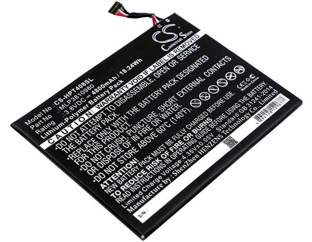 3.8V, Li-Polymer, 4800mAh, Tablet battery fits Hp, 805089-001, I508o, L4a35ut, 18.24Wh Tablet Cameron Sino Technology Limited