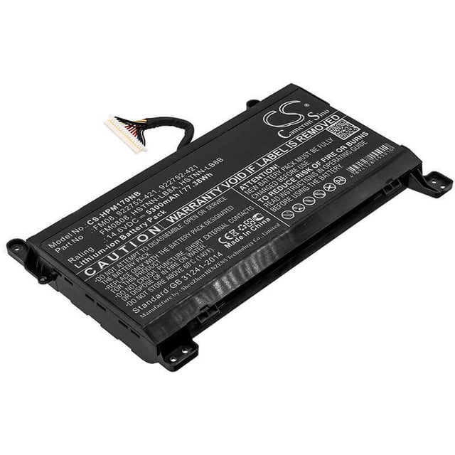 Notebook Battery For Hp, Omen 17-an, Omen 17-an003ni, 14.6v, 5300mah - 77.38wh Notebook, Laptop Cameron Sino Technology Limited
