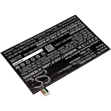 3.8V, Li-Polymer, 9500mAh, Tablet battery fits Hp, 780731-2c1, K7x87aa, K7x87aa#aba, 36.10Wh Tablet Cameron Sino Technology Limited