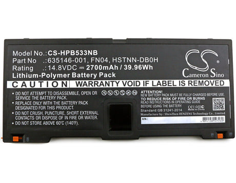 Notebook Battery For Hp, Probook 5330m 14.8v, 2700mah - 39.96wh Notebook, Laptop Cameron Sino Technology Limited