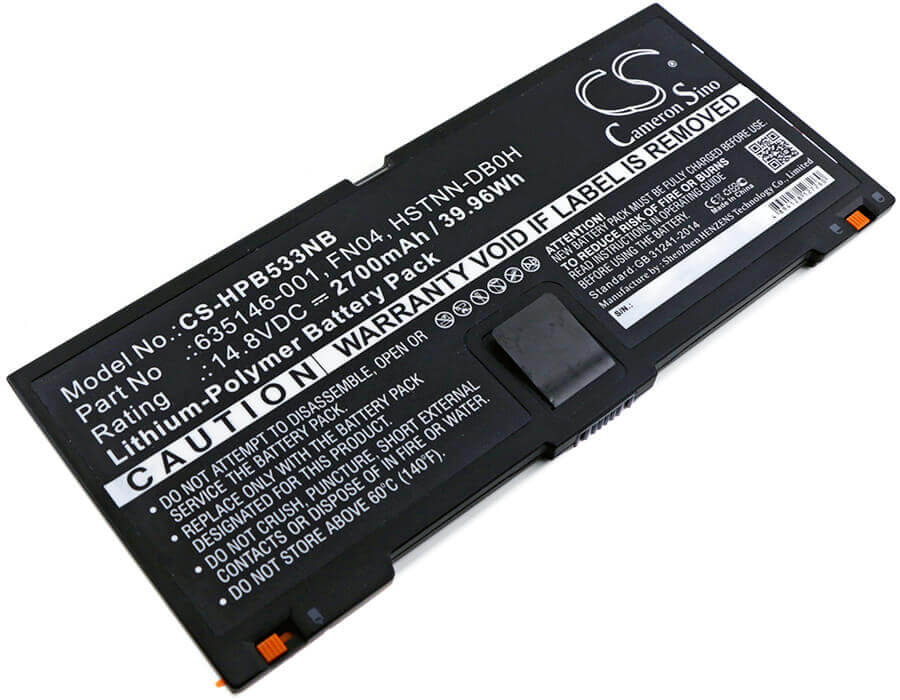 Notebook Battery For Hp, Probook 5330m 14.8v, 2700mah - 39.96wh Notebook, Laptop Cameron Sino Technology Limited