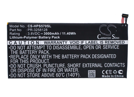 3.8V, Li-Polymer, 3000mAh, Tablet battery fits Hp, 795065-001, Stream 7 5700, Stream 7 5700ng, 11.40Wh Tablet Cameron Sino Technology Limited