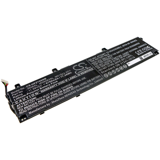 Battery For Hp, Zbook Power G7 11.58v, 6700mah - 77.59wh Notebook, Laptop Cameron Sino Technology Limited   