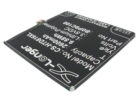 3.8V, Li-Polymer, 2600mAh, SmartPhone battery fits Htc, 35h00220-00m, 0p9c300, A5, 9.88Wh Mobile, SmartPhone Cameron Sino Technology Limited (Smartphone)
