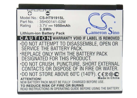 3.7V, Li-ion, 1050mAh, SmartPhone battery fits At&t, Htc, T-mobile, 35h00141-00m, Inspire 4g, 3.89Wh Mobile, SmartPhone Cameron Sino Technology Limited (Smartphone)