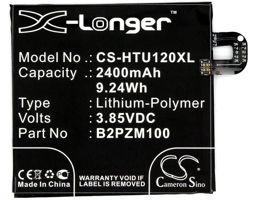 3.85V, Li-Polymer, 2400mAh, SmartPhone battery fits Htc, 35h00270-00m, Alpine, U Play, 9.24Wh Mobile, SmartPhone Cameron Sino Technology Limited (Smartphone)