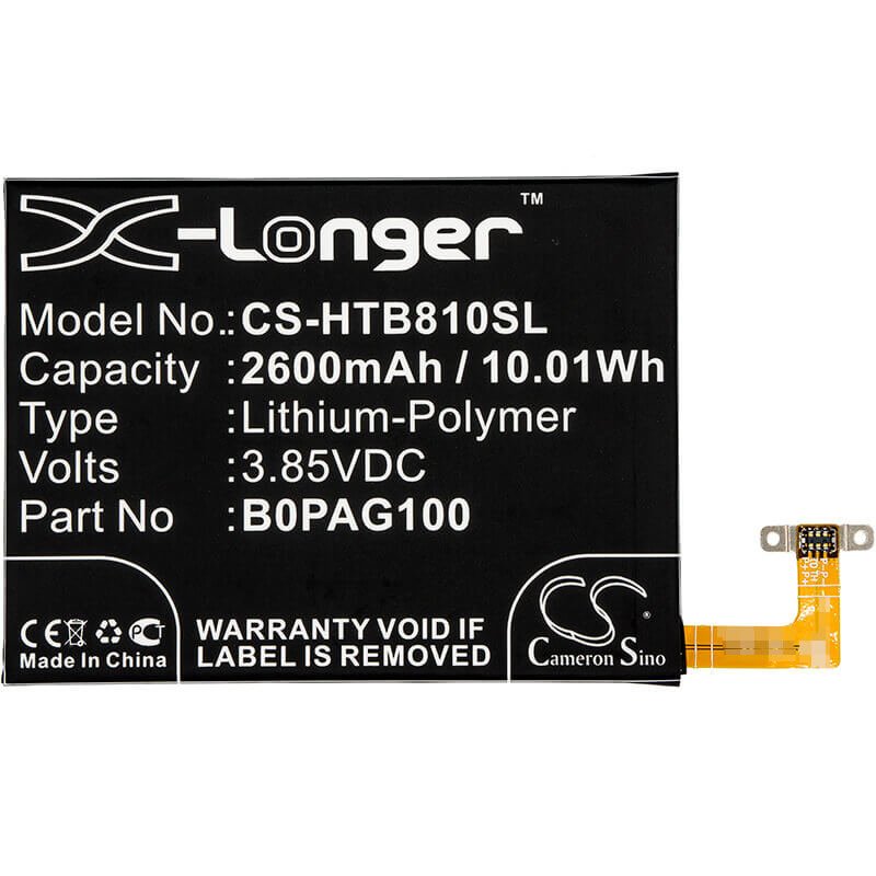 3.85V, Li-Polymer, 2600mAh, SmartPhone battery fits Htc, 35h00223-00m, B810x, Butterfly 2, 10.01Wh Mobile, SmartPhone Cameron Sino Technology Limited (Smartphone)
