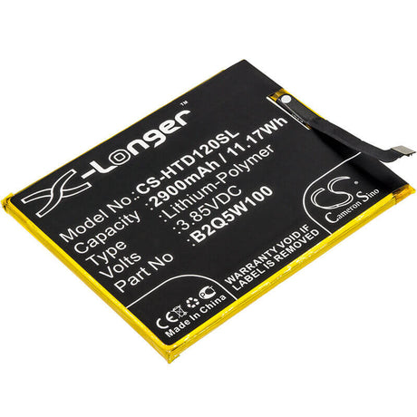 3.85V, Li-Polymer, 2900mAh, SmartPhone battery fits Htc, B2q5w100, Breeze Plus, Desire 12 +, 11.17Wh Mobile, SmartPhone Cameron Sino Technology Limited (Smartphone)