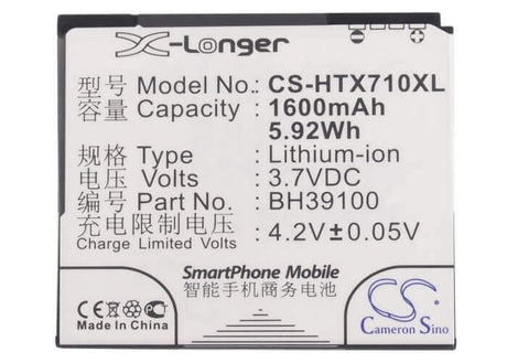 3.7V, Li-ion, 1600mAh, SmartPhone battery fits Htc, At&t, Google, Telstra, T-mobile, 35h00167-00m, Vivid 4g, 5.92Wh Mobile, SmartPhone Cameron Sino Technology Limited (Smartphone)