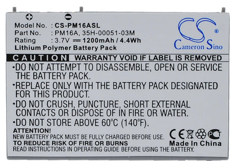 3.7V, Li-Polymer, 1200mAh, SmartPhone battery fits Htc, Swisscom, I-mate, Orange, 35h00051-0, 818, 818 Pro, 4.44Wh Mobile, SmartPhone Cameron Sino Technology Limited (Suspended)