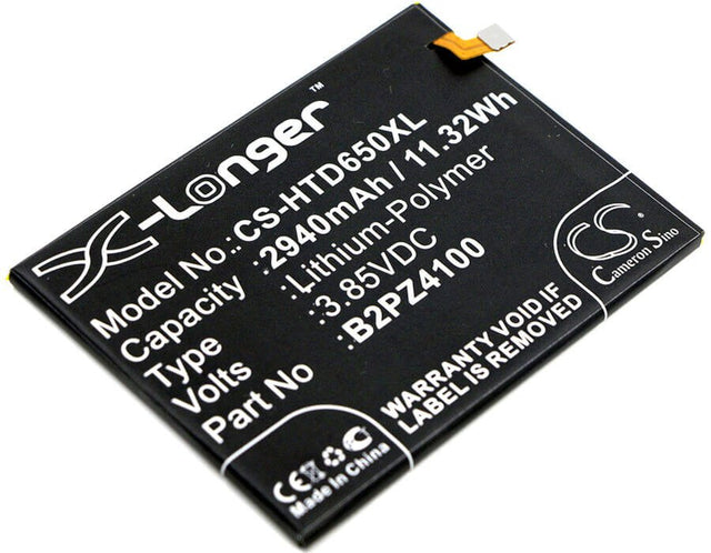 3.85V, Li-Polymer, 2940mAh, SmartPhone battery fits Htc, 35h00267-01m, 99hall015-00, Desire 650 4g, 11.32Wh Mobile, SmartPhone Cameron Sino Technology Limited (Smartphone)