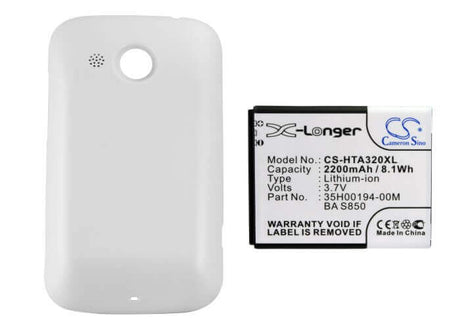 3.7V, Li-ion, 2200mAh, SmartPhone battery fits Htc, 35h00194-00m, A320e, Desire C, 8.14Wh Mobile, SmartPhone Cameron Sino Technology Limited (Smartphone)