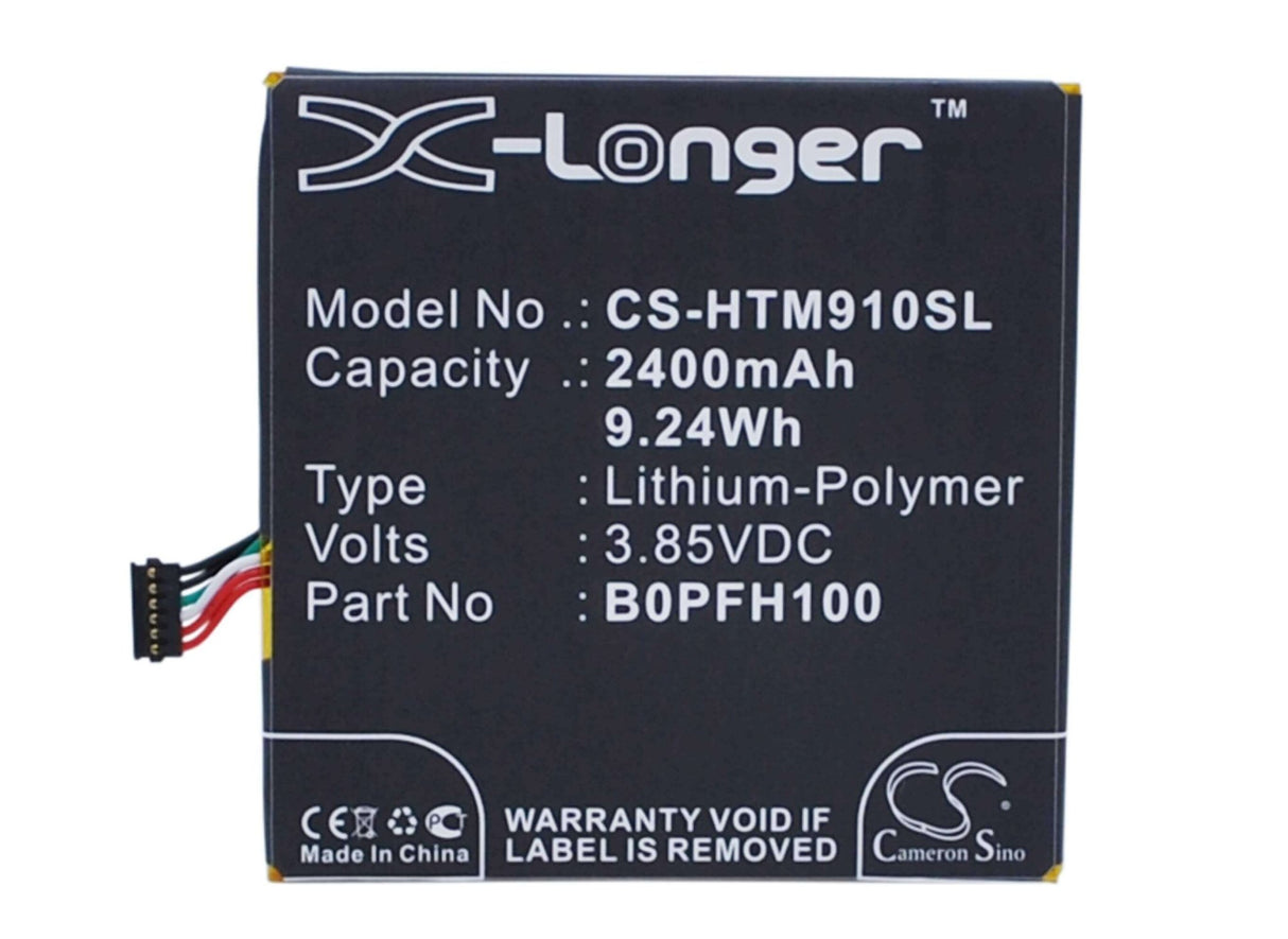3.85V, Li-Polymer, 2400mAh, SmartPhone battery fits Htc, 35h00234-00m, 0p9fh100, 0pfh110, 9.24Wh Mobile, SmartPhone Cameron Sino Technology Limited (Smartphone)