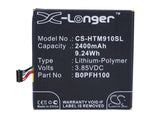 3.85V, Li-Polymer, 2400mAh, SmartPhone battery fits Htc, 35h00234-00m, 0p9fh100, 0pfh110, 9.24Wh Mobile, SmartPhone Cameron Sino Technology Limited (Smartphone)