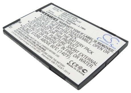 3.7V, Li-ion, 1000mAh, SmartPhone battery fits T-mobile, Htc, 35h00140-00m, 7 Mozart, A315c, 3.7Wh Mobile, SmartPhone Cameron Sino Technology Limited (Smartphone)