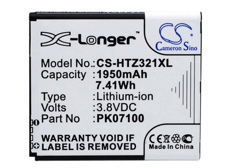 3.8V, Li-ion, 1950mAh, SmartPhone battery fits Htc, Kddi, 35h00189-00m, Hti13, Isw13ht, 7.41Wh Mobile, SmartPhone Cameron Sino Technology Limited (Smartphone)