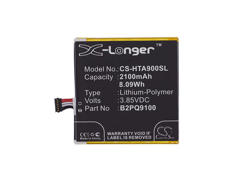 3.85V, Li-Polymer, 2100mAh, SmartPhone battery fits Htc, 35h00252-00m, 2pq9120, A9u, 8.09Wh Mobile, SmartPhone Cameron Sino Technology Limited (Smartphone)