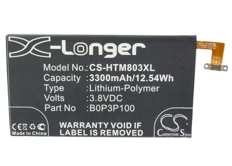 3.8V, Li-Polymer, 3300mAh, SmartPhone battery fits Htc, 35h00211-00m, 803s, 809d, 12.54Wh Mobile, SmartPhone Cameron Sino Technology Limited (Smartphone)