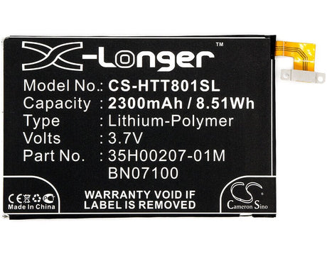 3.7V, Li-Polymer, 2300mAh, SmartPhone battery fits Google, T-mobile, Htc, 35h00207-01m, Play Edition, 8.51Wh Mobile, SmartPhone Cameron Sino Technology Limited (Smartphone)