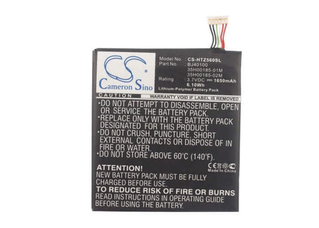 3.7V, Li-Polymer, 1650mAh, SmartPhone battery fits T-mobile, Htc, 35h00185-01m, One S, Ville, 6.11Wh Mobile, SmartPhone Cameron Sino Technology Limited (Smartphone)