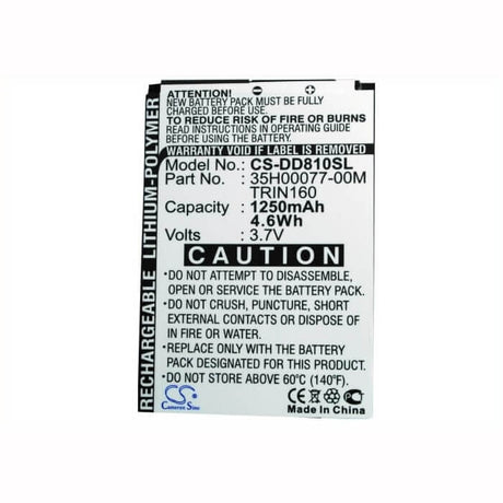 3.7V, Li-Polymer, 1250mAh, SmartPhone battery fits O2, Verizon, Orange, 35h00077-00m, Ppc6800, Ppc-6800, 4.63Wh Mobile, SmartPhone Cameron Sino Technology Limited (Smartphone)