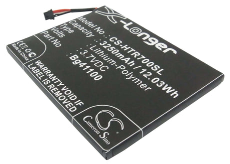 3.7V, Li-Polymer, 3250mAh, Tablet battery fits Htc, 35h00148-00m, R7, 12.03Wh Tablet Cameron Sino Technology Limited