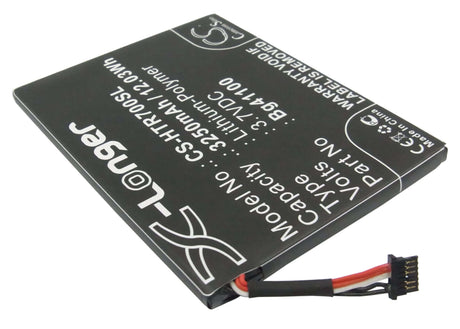 3.7V, Li-Polymer, 3250mAh, Tablet battery fits Htc, 35h00148-00m, R7, 12.03Wh Tablet Cameron Sino Technology Limited