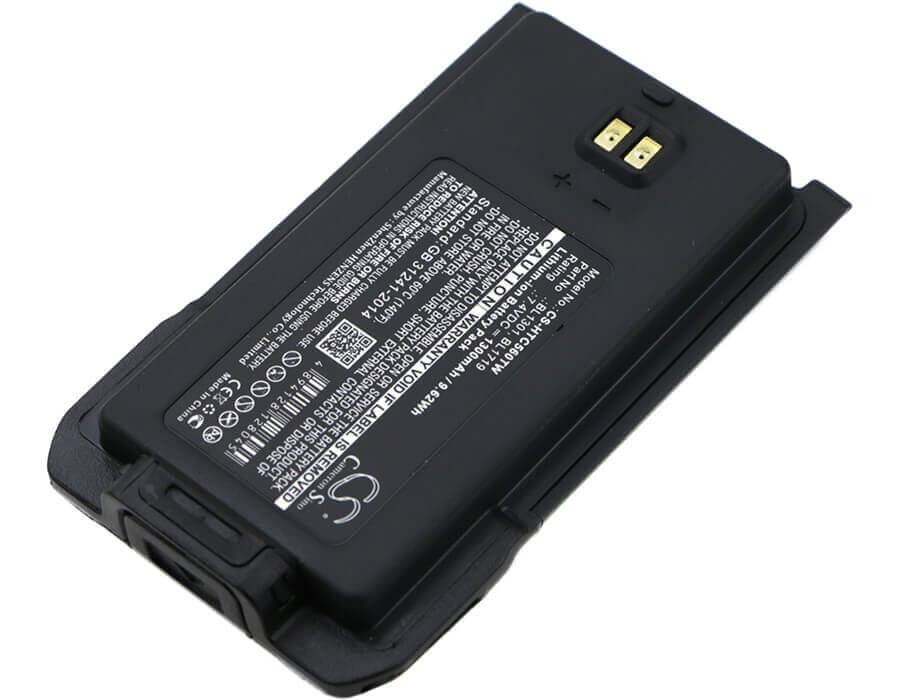 7.4V, Li-ion, 1300mAh, Two-Way Radio battery fits Hyt, Bl1301, Tc-446s, Tc-500s, 9.62Wh Two-Way Radio Cameron Sino Technology Limited