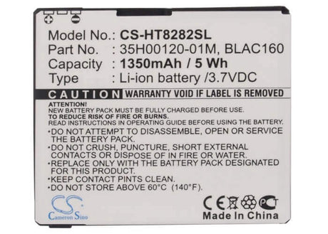 3.7V, Li-ion, 1350mAh, SmartPhone battery fits Htc, Dopod, T-mobile, 35h00120-01m, Touch Pro Hd, 5Wh Mobile, SmartPhone Cameron Sino Technology Limited (Smartphone)