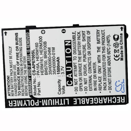 3.7V, Li-Polymer, 1500mAh, SmartPhone battery fits Qtek, 35h00060-00m, Ppc6700, 5.55Wh Mobile, SmartPhone Cameron Sino Technology Limited (Suspended)