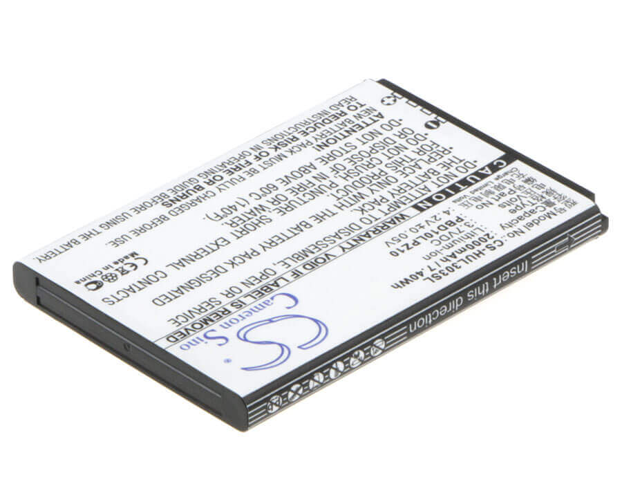 3.7V, Li-ion, 2000mAh, Hotspot battery fits Huawei, Pbd10lpz10, 303hw, Gl10p, 7.40Wh Hotspot Cameron Sino Technology Limited