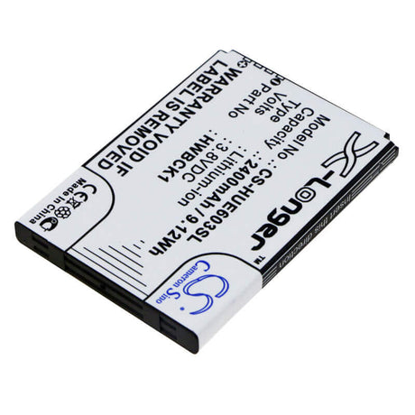 3.8V, Li-ion, 2400mAh, Hotspot battery fits Huawei, Hwbck1, 601hw, 603hw, 9.12Wh Hotspot Cameron Sino Technology Limited